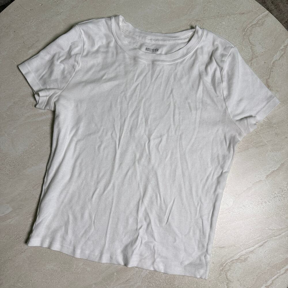 Hollister white tee t-shirt medium